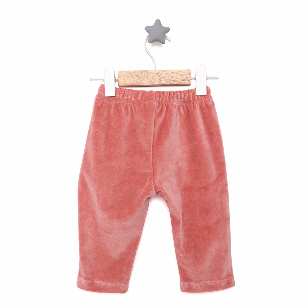 Kız Bebek Eşofman Alt Fitilli Kadife Örme Kumaş Lastikli Paça