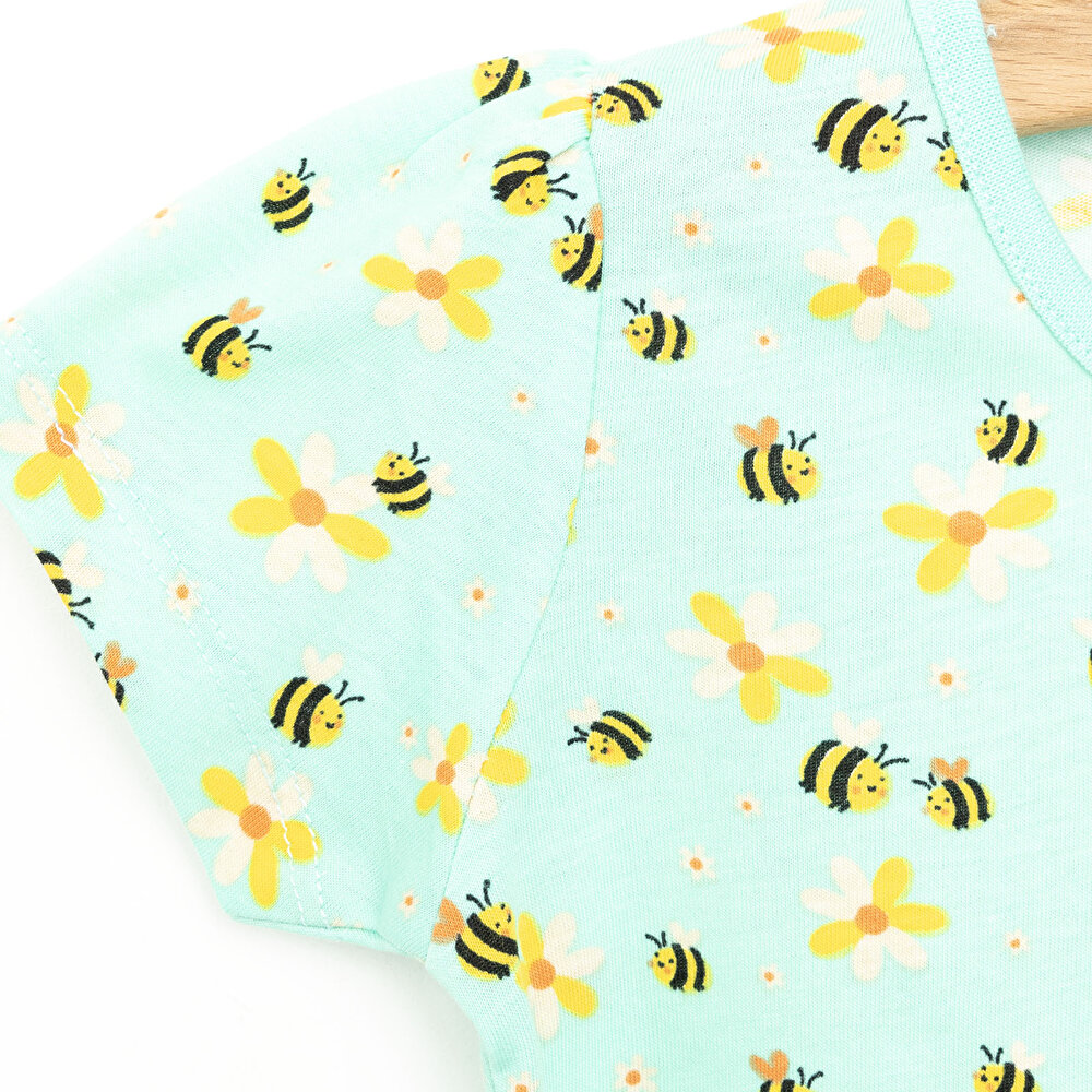 Basic Kalpli Arı Baskılı Tshirt Kız Bebek