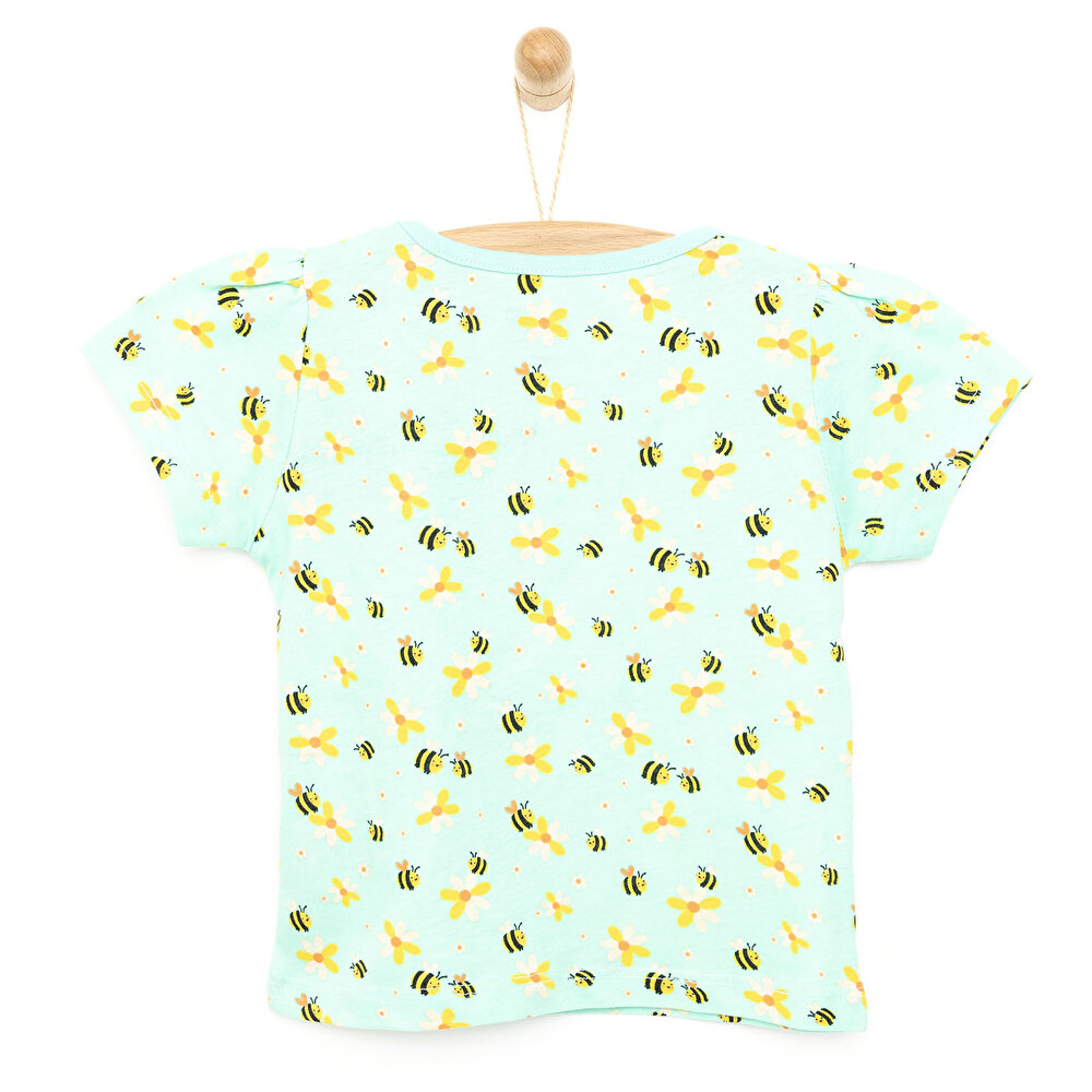 Basic Kalpli Arı Baskılı Tshirt Kız Bebek