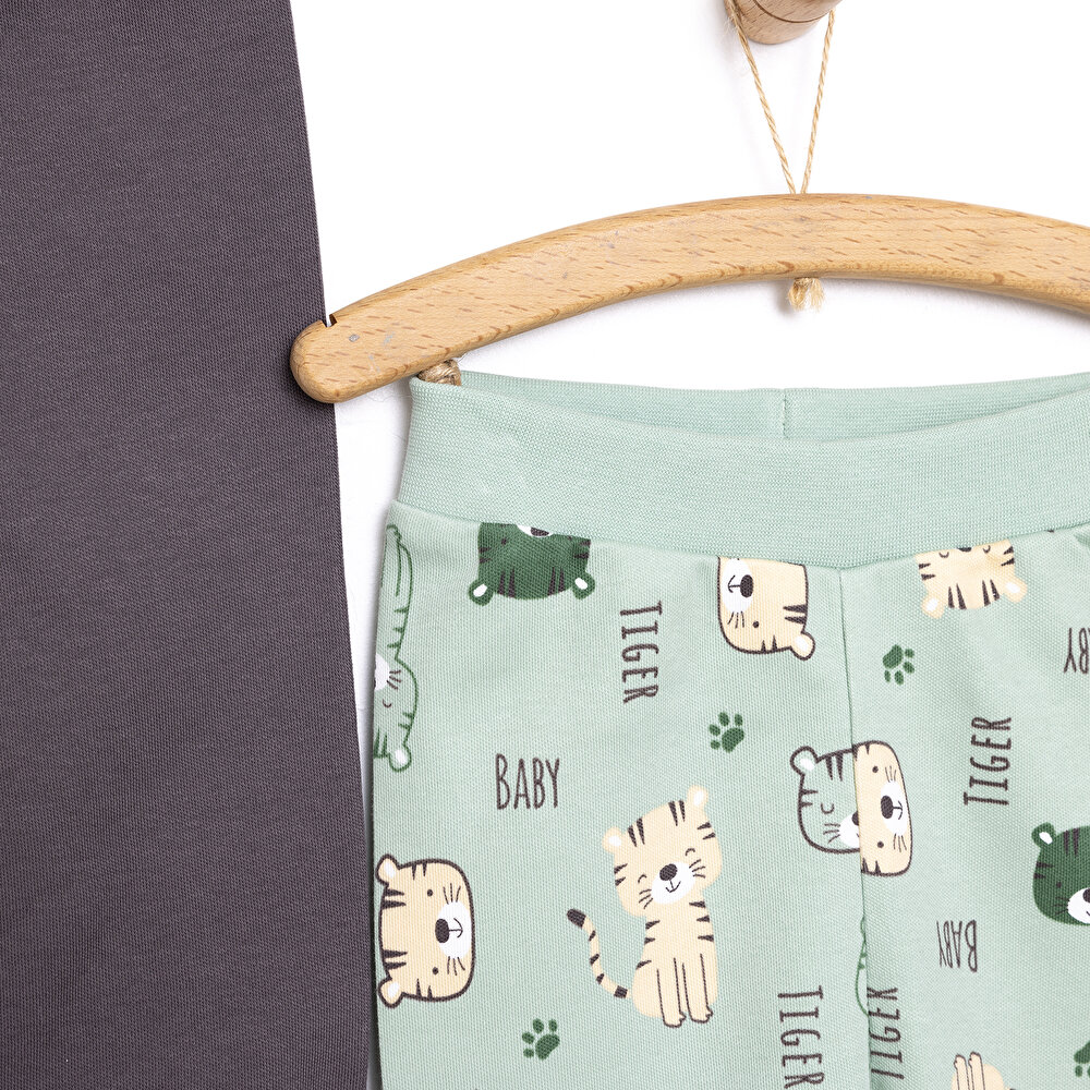 Basic Kaplan Baskılı 2li Patiksiz Alt Erkek Bebek