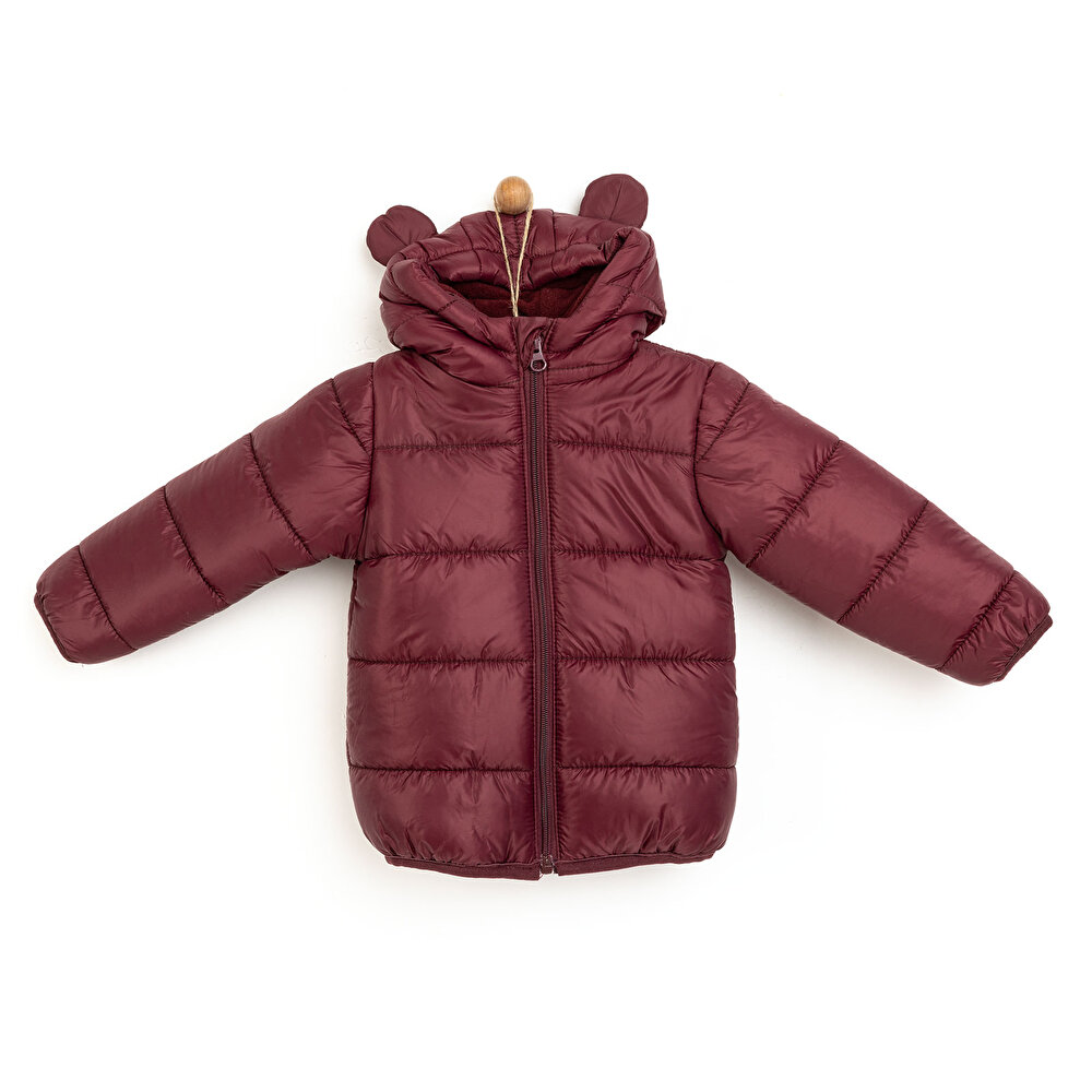 Basic Kapüşonlu Kulaklı Mont Kız Bebek