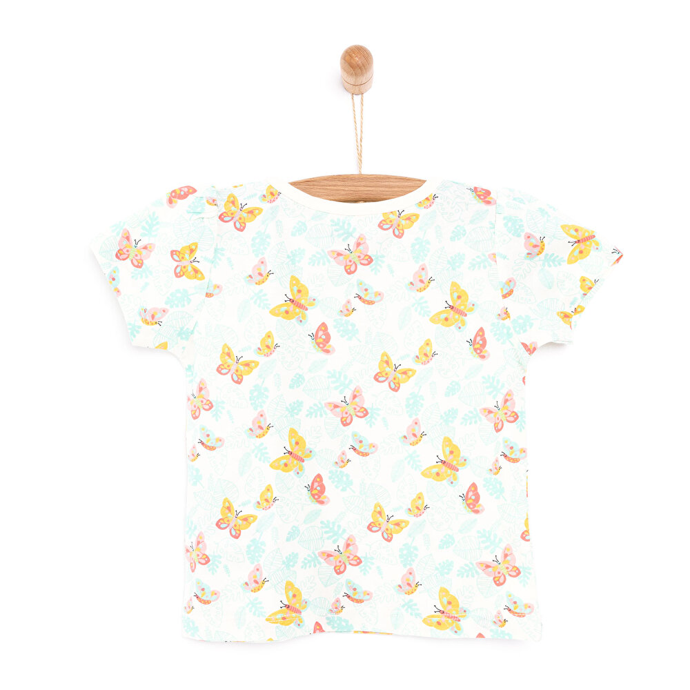 Basic Kelebek Baskılı Tshirt Kız Bebek
