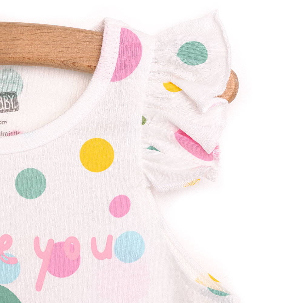 Basic Kiraz Baskılı Fırfırlı Atlet-Şort Kız Bebek