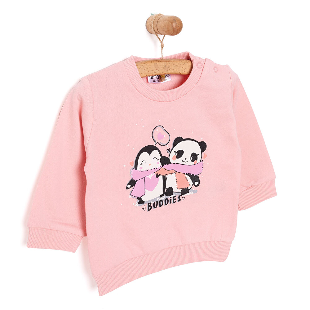 Basic Kız Az Şardonlu Sweatshirt Kız Bebek