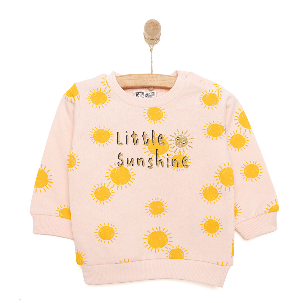 Basic Kız Az Şardonlu Sweatshirt Kız Bebek