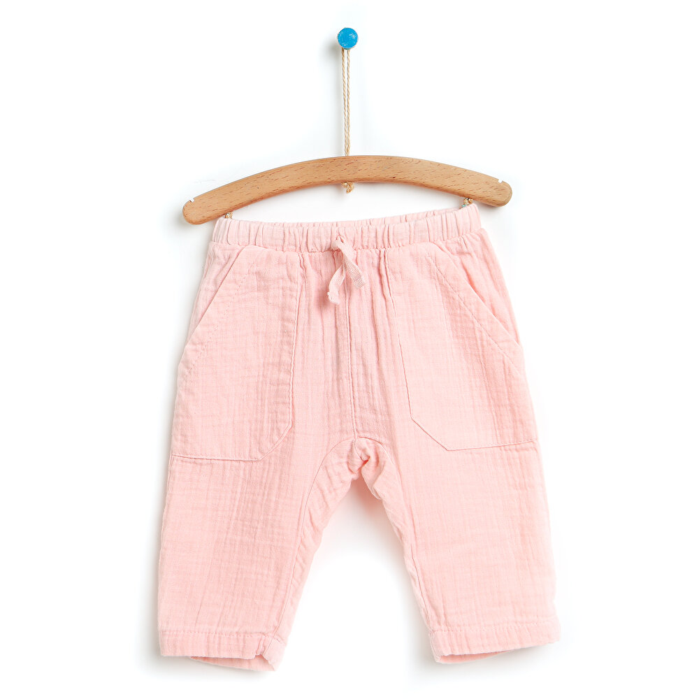Basic Kız Bebek Cepli Pantolon Kız Bebek