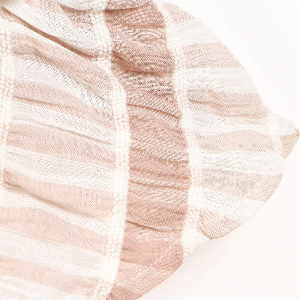 Basic Kız Bebek Düğmeli Fırfırlı Elbise Kız Bebek