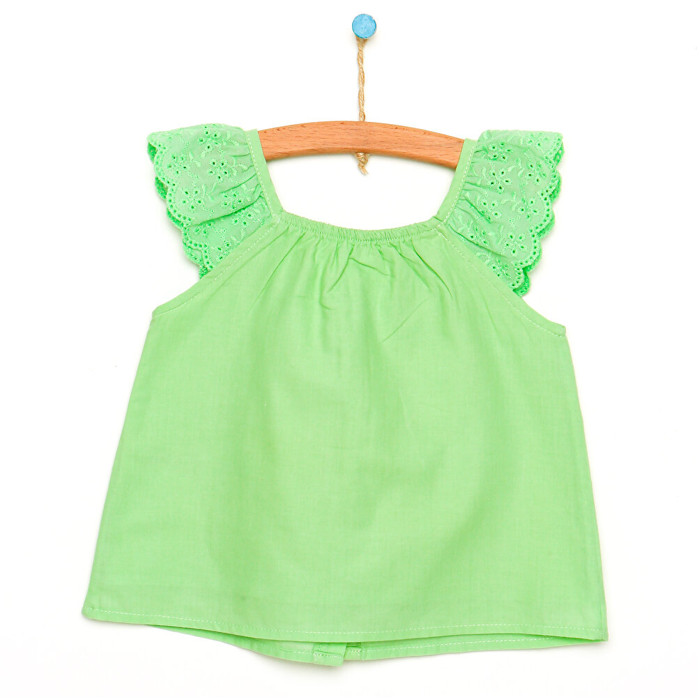 Basic Kız Bebek Fırfır Askılı Bluz Kız Bebek