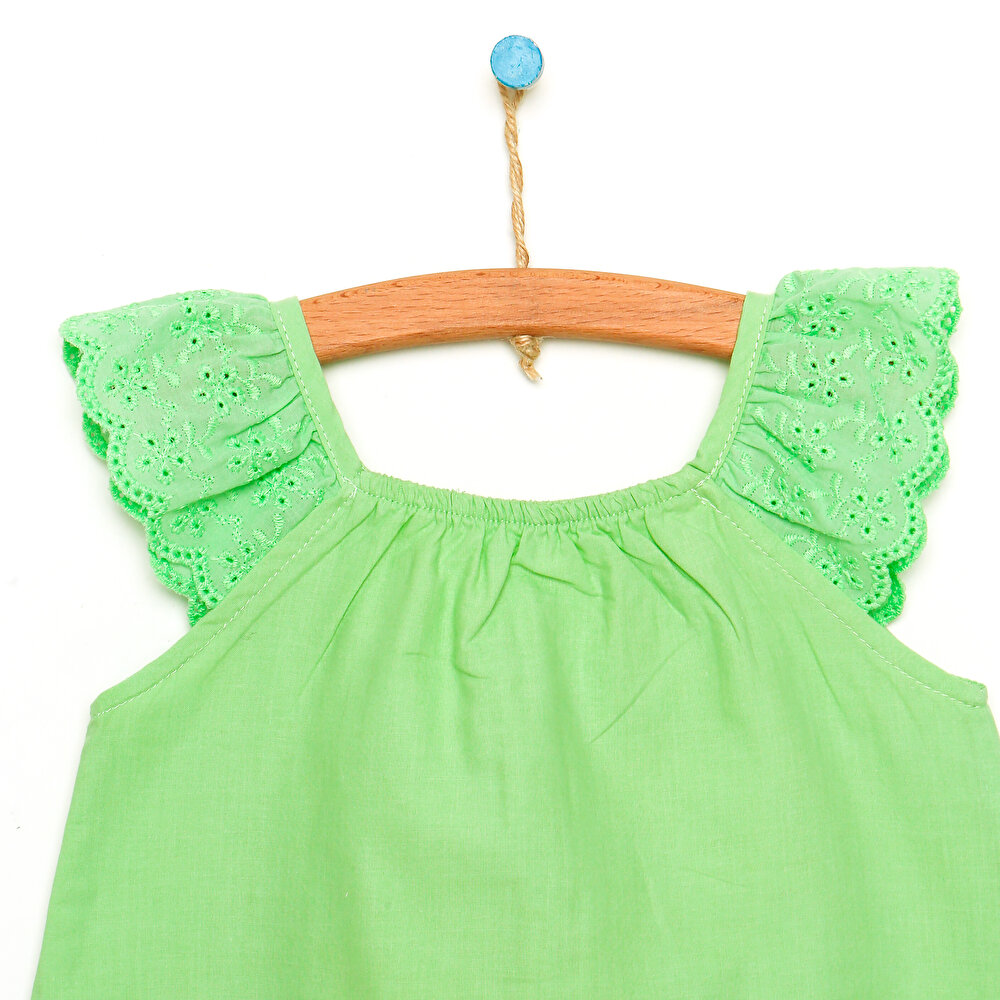 Basic Kız Bebek Fırfır Askılı Bluz Kız Bebek