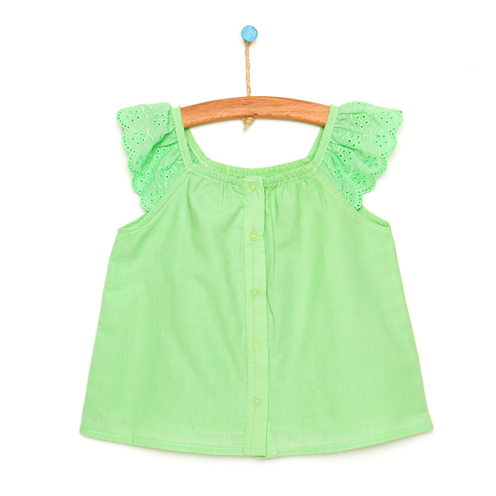 Basic Kız Bebek Fırfır Askılı Bluz Kız Bebek