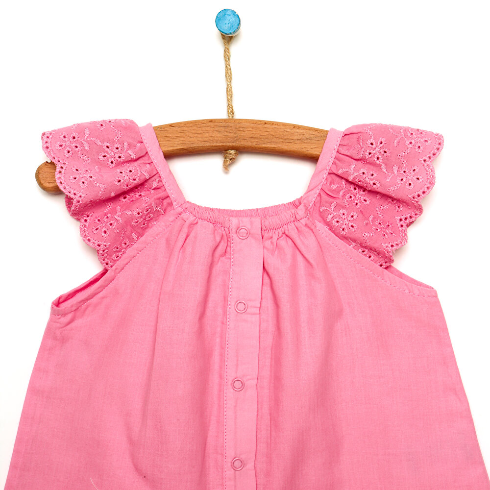 Basic Kız Bebek Fırfır Askılı Bluz Kız Bebek