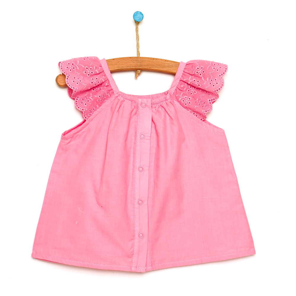 Basic Kız Bebek Fırfır Askılı Bluz Kız Bebek