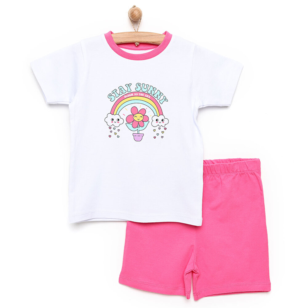 Basic Kız Bebek Kısa Kollu Pijama Takımı Kız Bebek