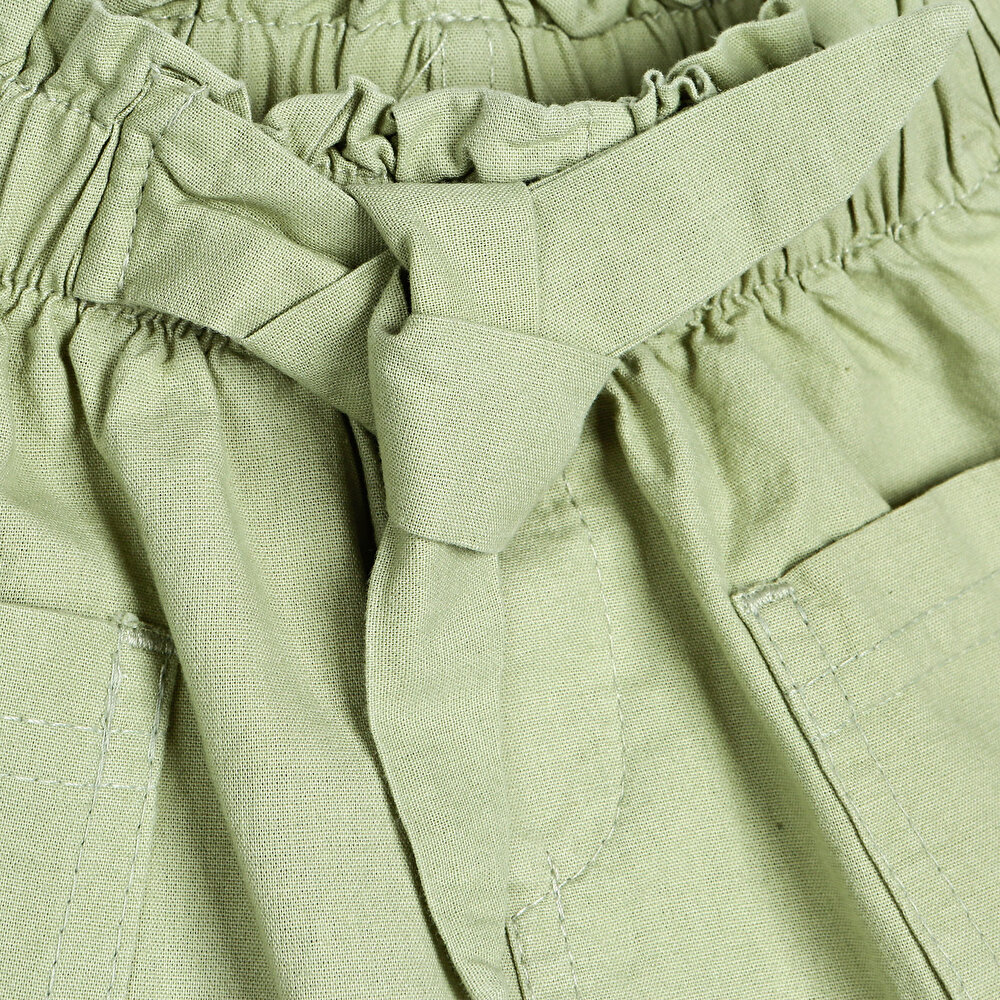 Basic Kız Bebek Kuşak Kemerli Bermuda Kız Bebek