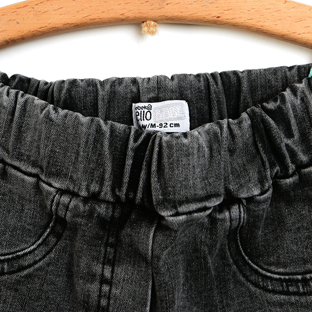 Basic Kız Bebek Siyah Denim Pantolon Kız Bebek