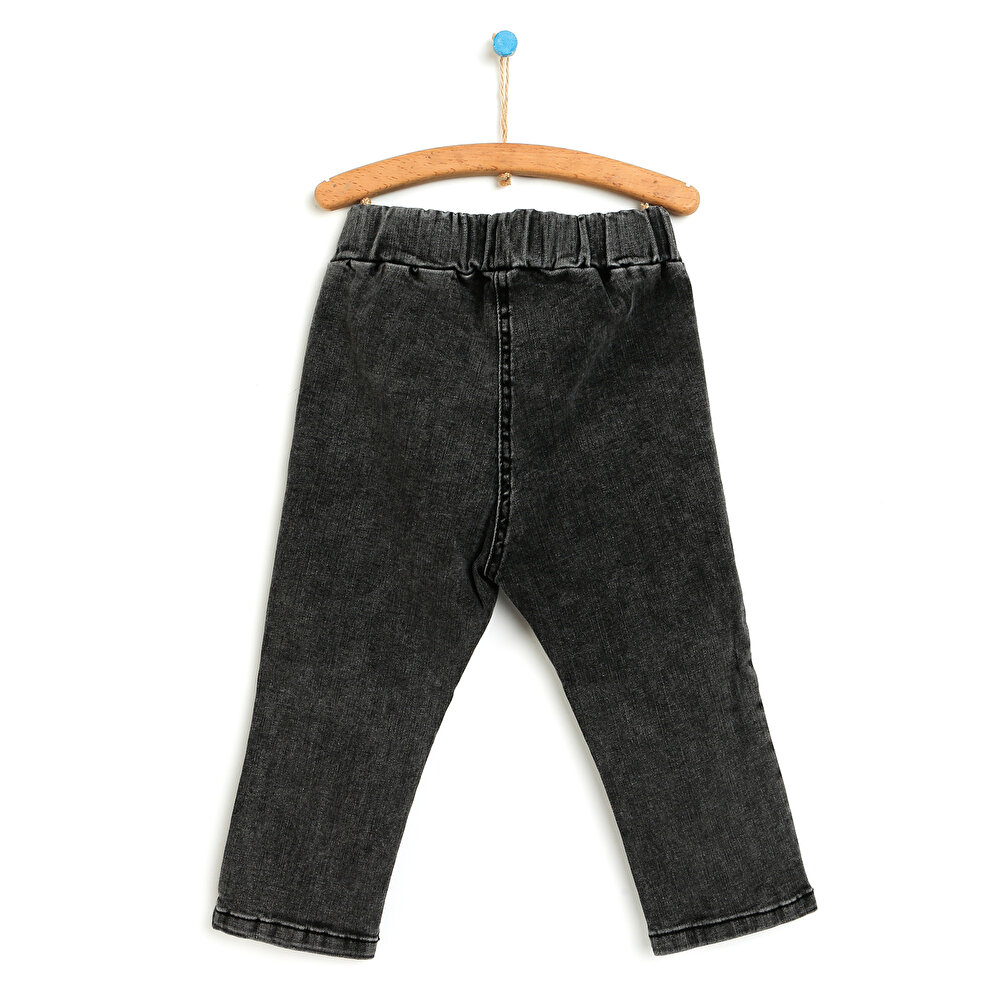 Basic Kız Bebek Siyah Denim Pantolon Kız Bebek