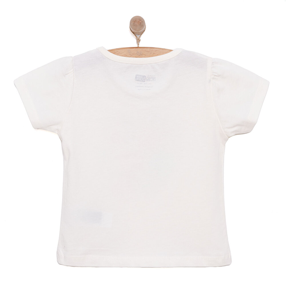 Basic Kız Çiçek Baskılı T-Shirt Kız Bebek