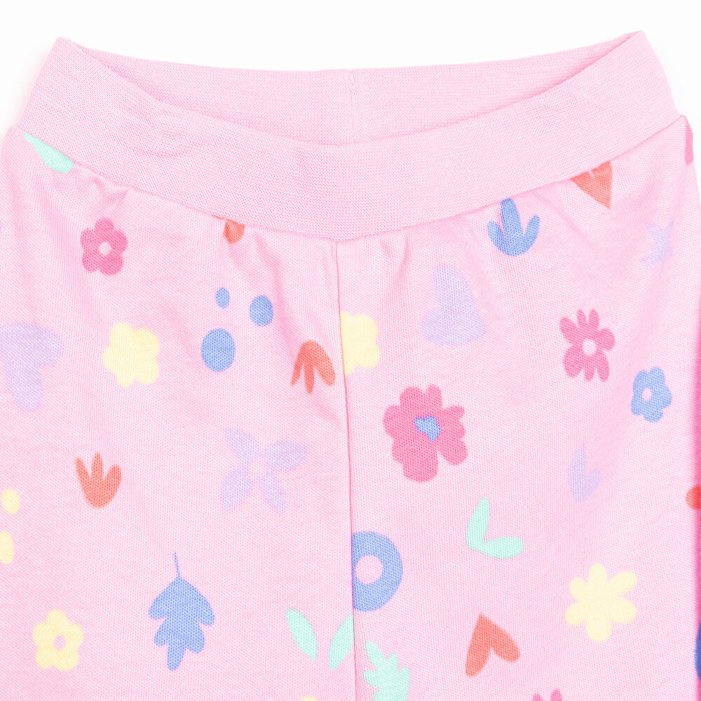 Basic Kız Çiçek Desenli 2li Patiksiz Alt Kız Bebek