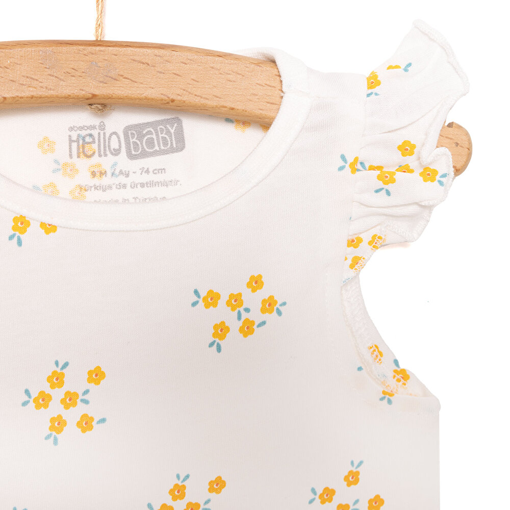Basic Kız Çiçek Desenli Elbise Kız Bebek