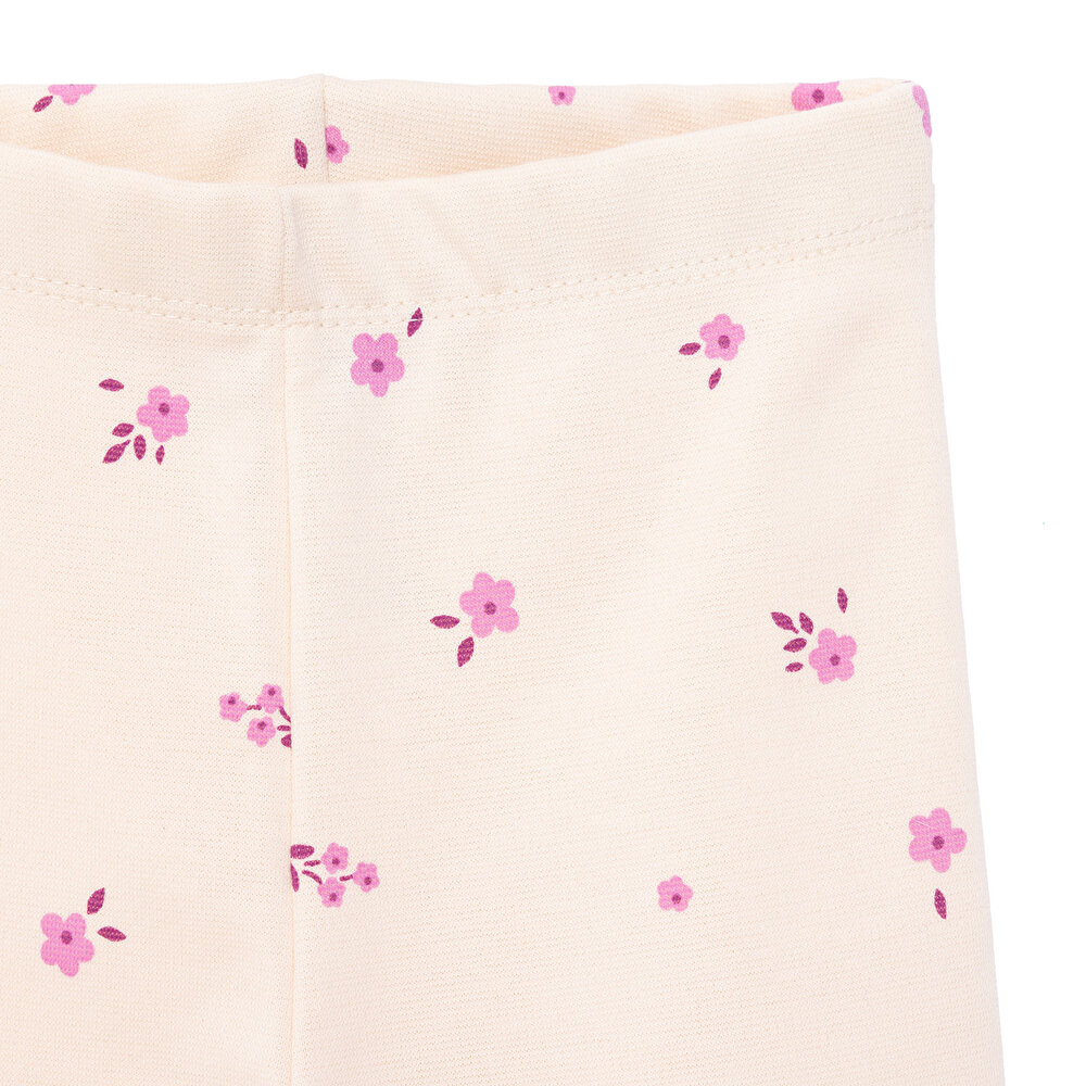 Basic Kız Çiçek Desenli  İspanyol Paça Tayt Kız Bebek