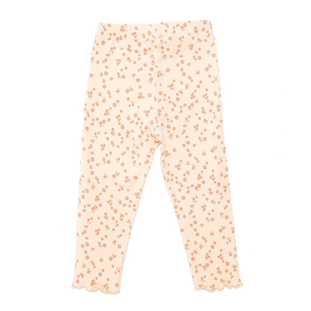 Basic Kız Çiçek Desenli Tayt Kız Bebek
