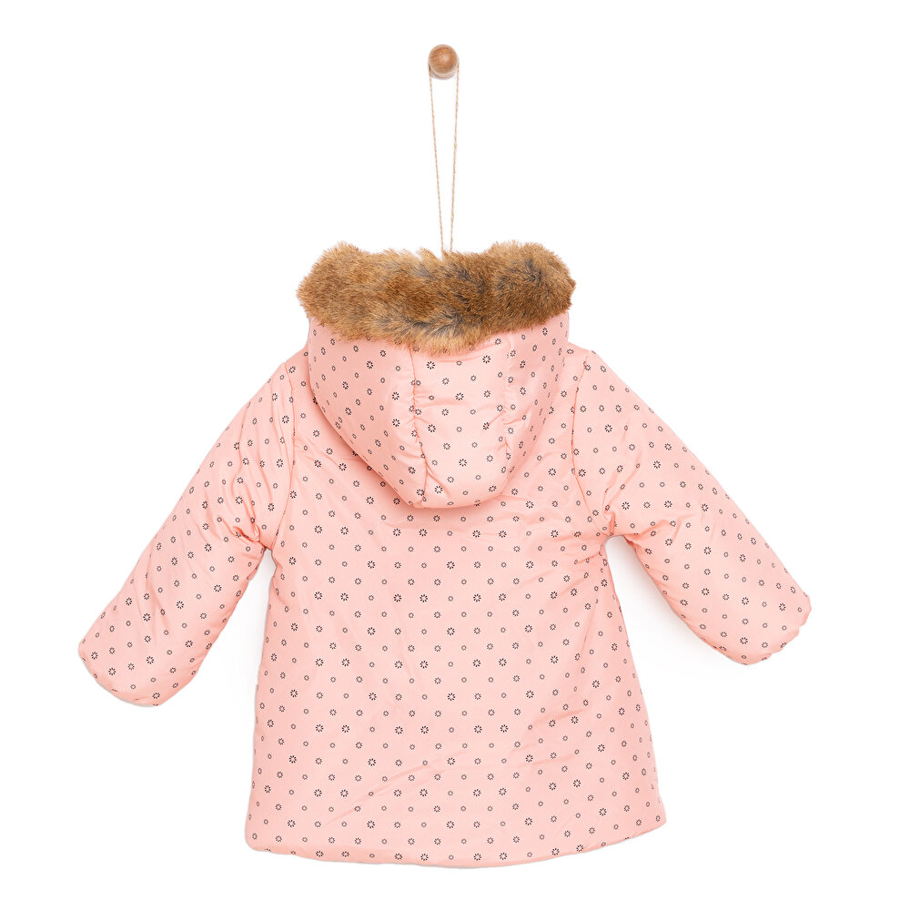 Basic Kız Çiçek Metraj Baskılı Mont Kız Bebek