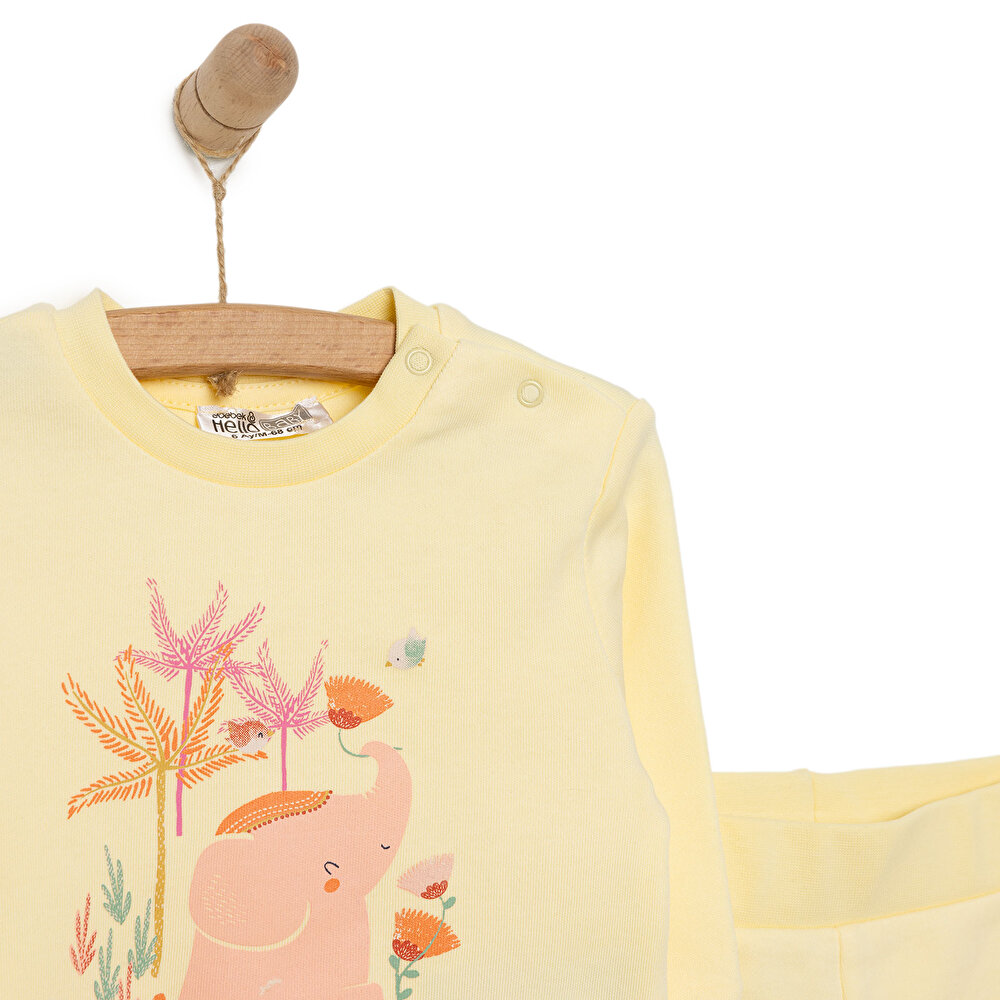 Basic Kız Fil Baskılı Eşofman Takımı Kız Bebek