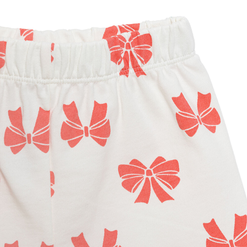 Basic Kız Fiyonk Baskılı Atlet-Şort Kız Bebek