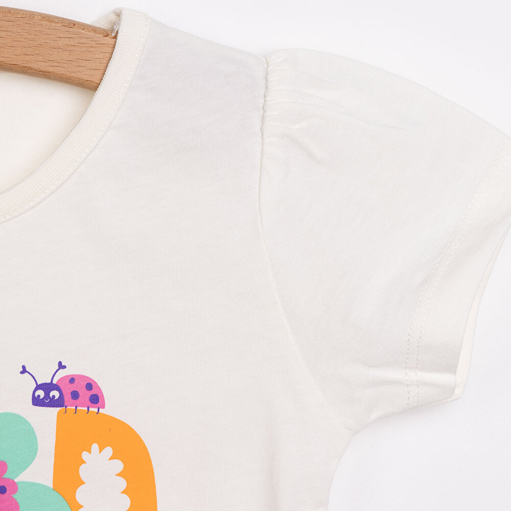 Basic Kız Flamingo Baskılı T-Shirt Kız Bebek