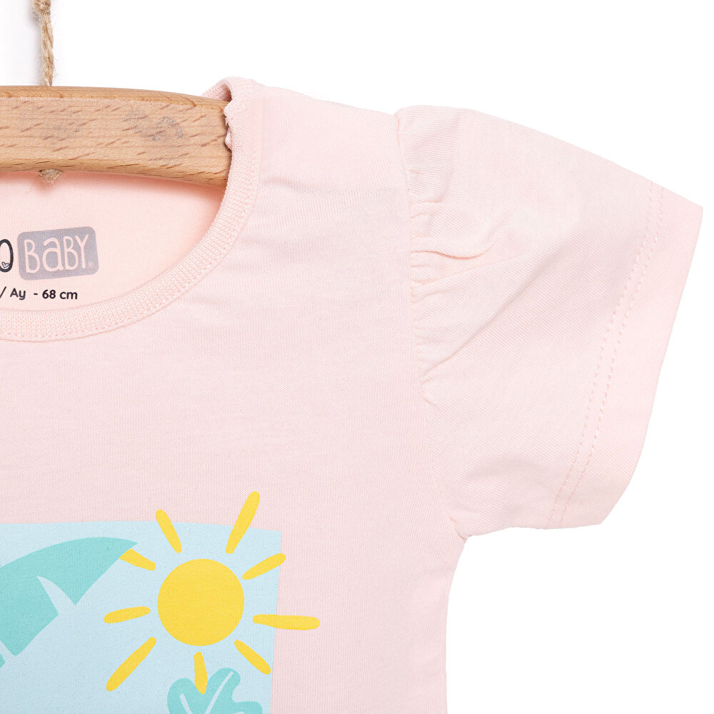 Basic Kız Flamingo Baskılı T-Shirt Kız Bebek
