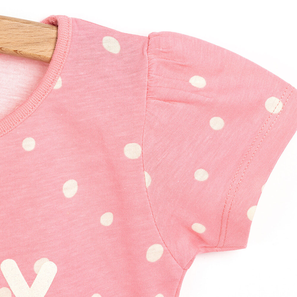Basic Kız Happy Desenli T-Shirt Kız Bebek