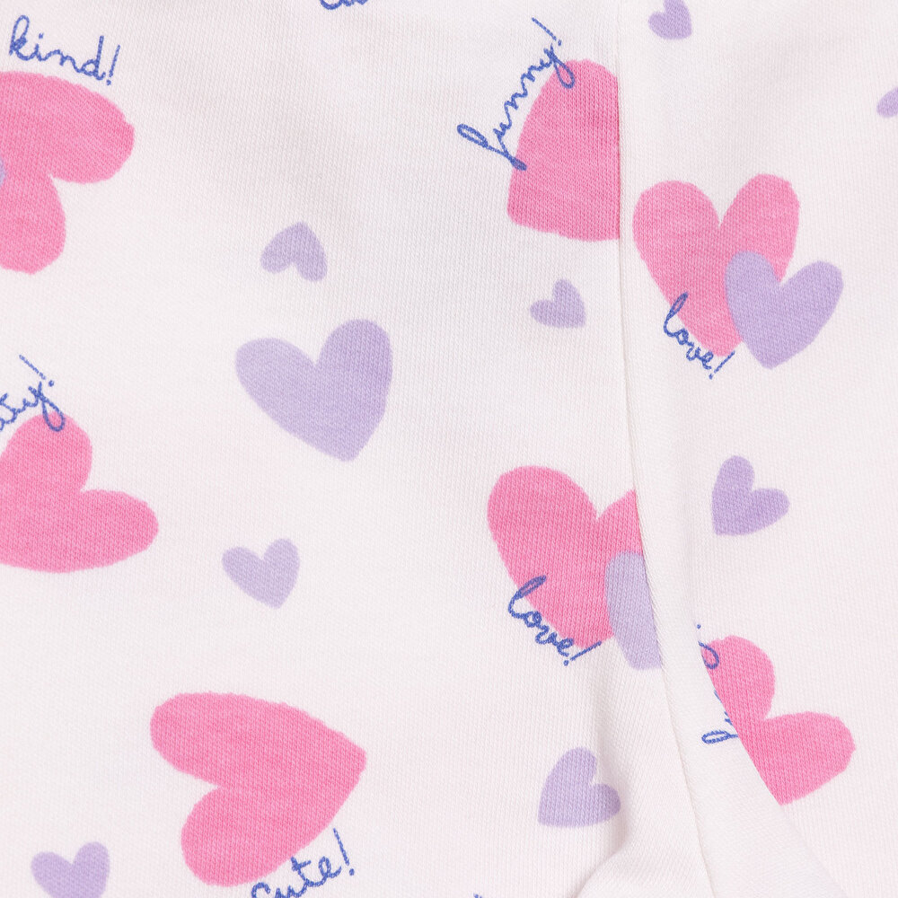 Basic Kız Kalp Desenli 2li Patiksiz Alt Kız Bebek