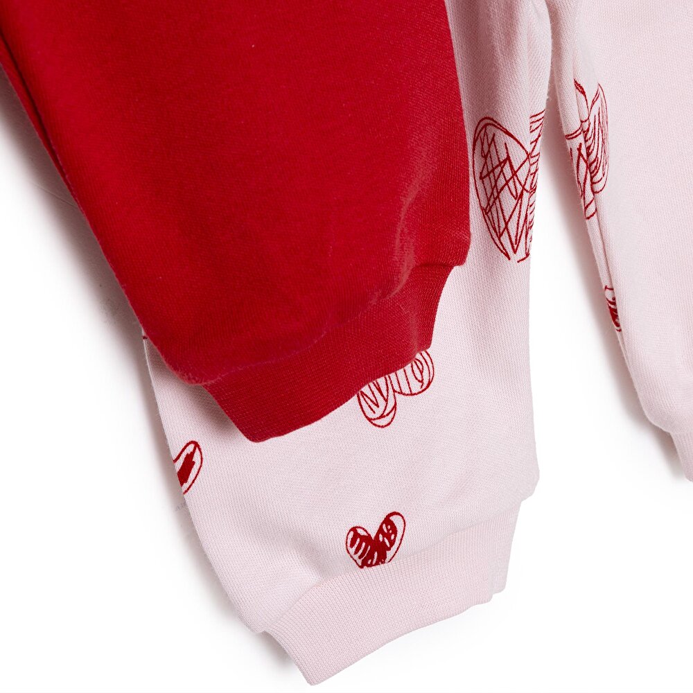 Basic Kız Kalp Desenli 2li Patiksiz Alt Kız Bebek