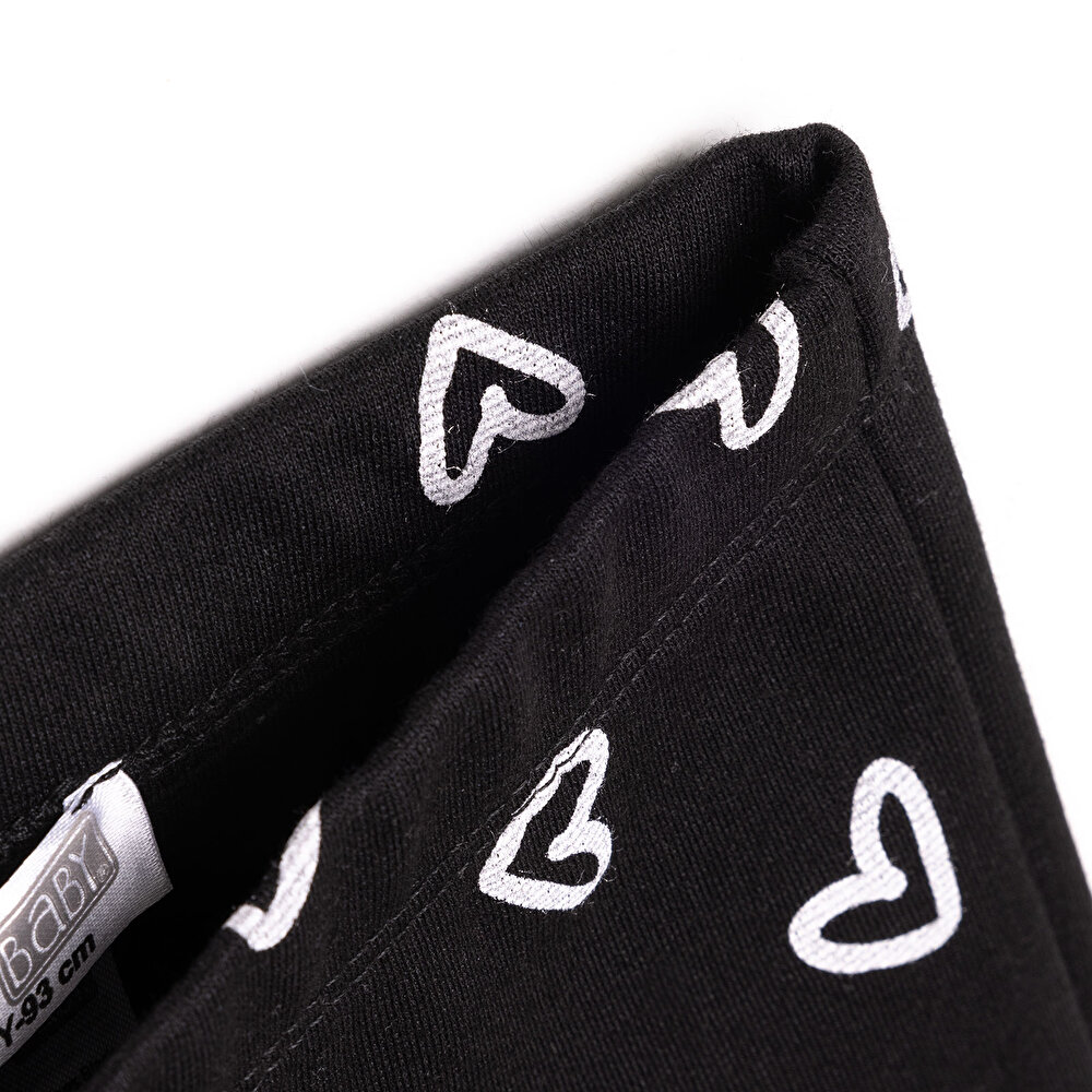 Basic Kız Kalp Desenli İspanyol Paça Tayt Kız Bebek