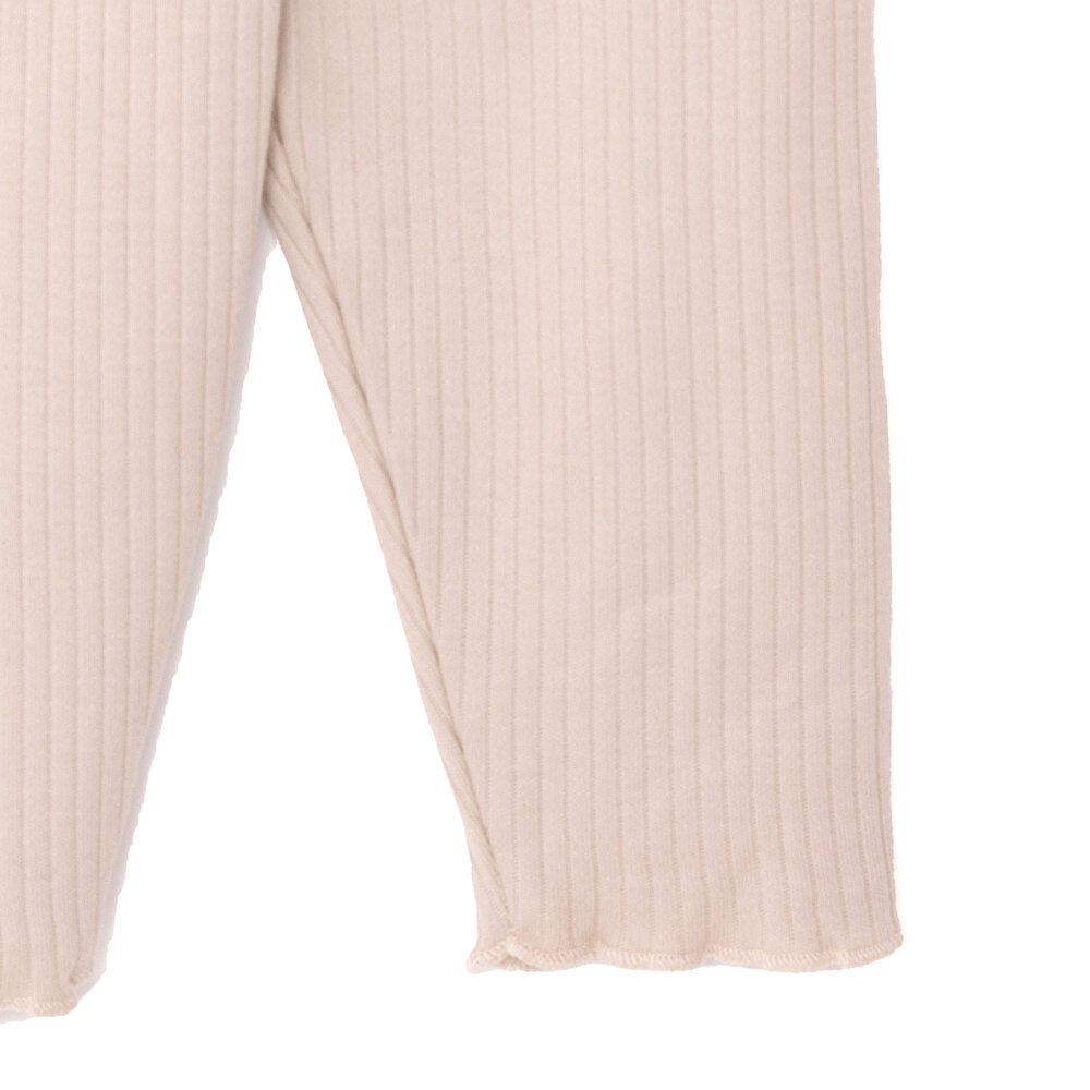 Kız Bebek Bluz Tayt Set Kaşkorse Düğmeli Bisiklet Yaka Uzun Kol