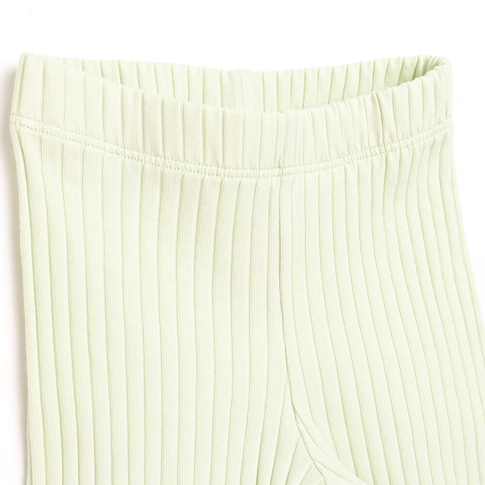 Kız Bebek Bluz Tayt Set Kaşkorse Düğmeli Bisiklet Yaka Uzun Kol