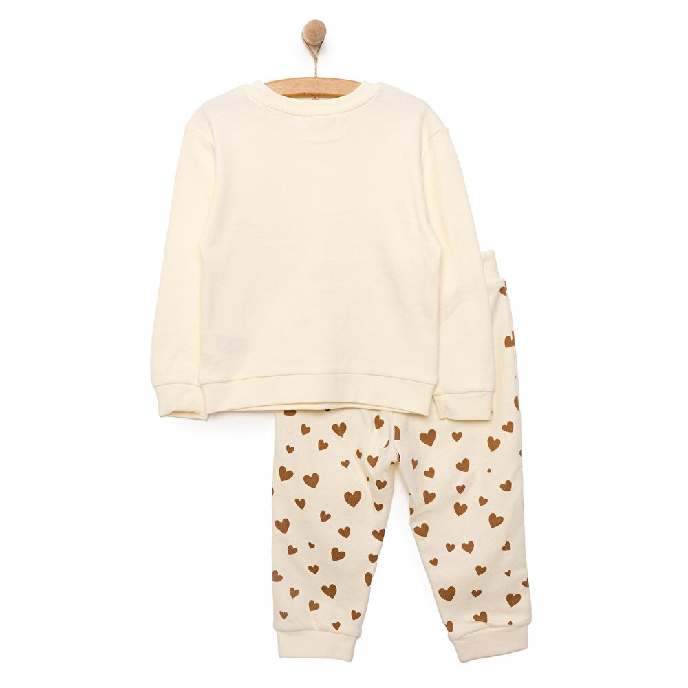 Basic Kız Kedi Baskılı Eşofman Takımı Kız Bebek