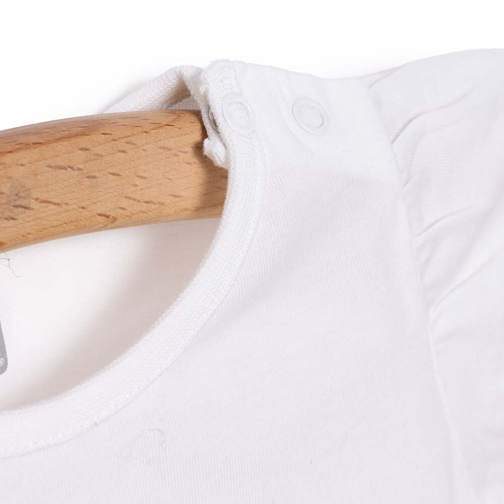 Basic Kız Kelebek Baskılı T-Shirt Kız Bebek