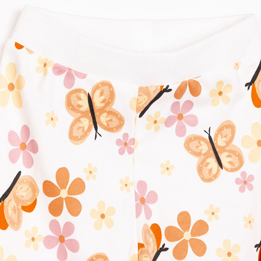 Basic Kız Kelebek Desenli 2li Patiksiz Alt Kız Bebek