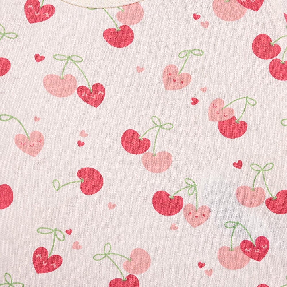 Basic Kız Kiraz Desenli T-Shirt Kız Bebek