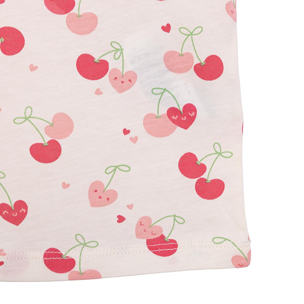 Basic Kız Kiraz Desenli T-Shirt Kız Bebek