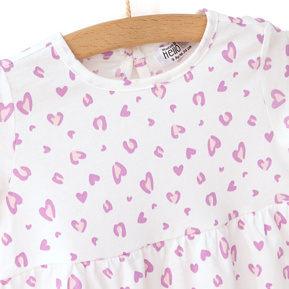 Basic Kız Leopar Desenli Elbise Kız Bebek