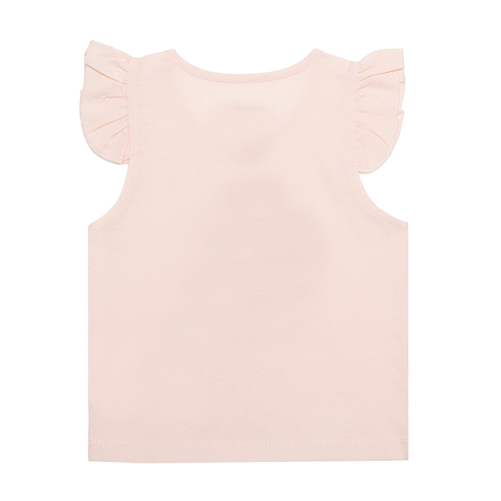 Basic Kız Melek Unicorn Baskılı Atlet T-shirt Kız Bebek