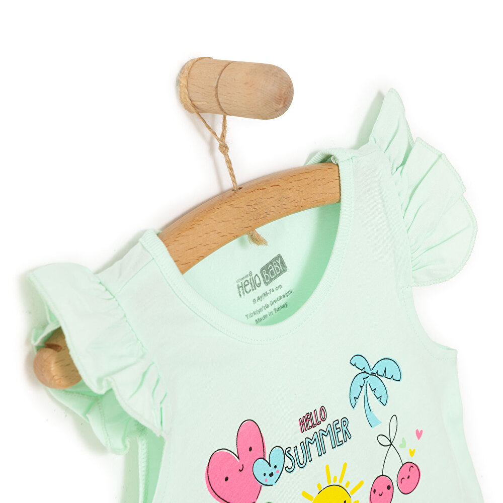 Basic Kız Meyve Baskılı Atlet T-shirt Kız Bebek