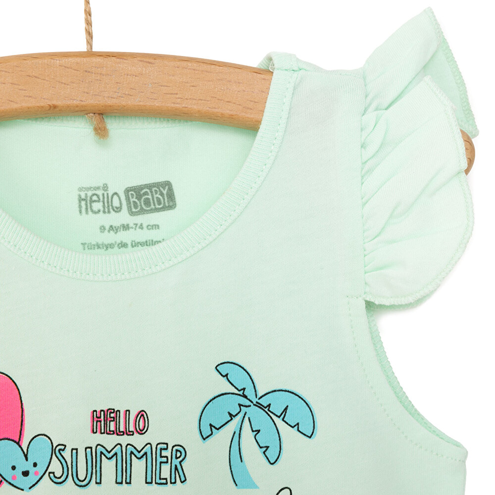 Basic Kız Meyve Baskılı Atlet T-shirt Kız Bebek