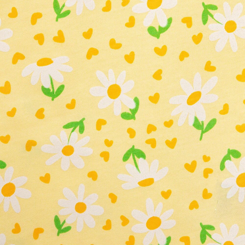 Basic Kız Papatya Desenli Atlet T-shirt Kız Bebek