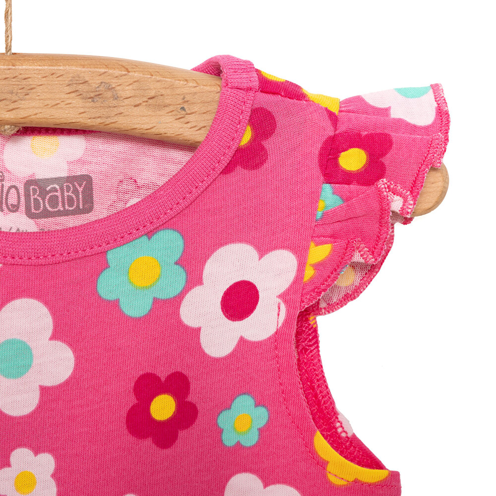 Basic Kız Papatya Desenli Elbise Kız Bebek