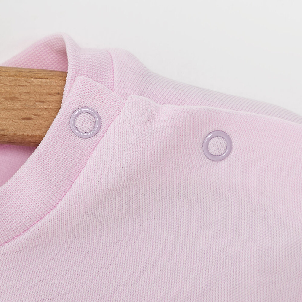 Basic Kız Slogan Baskılı Eşofman Takımı Kız Bebek