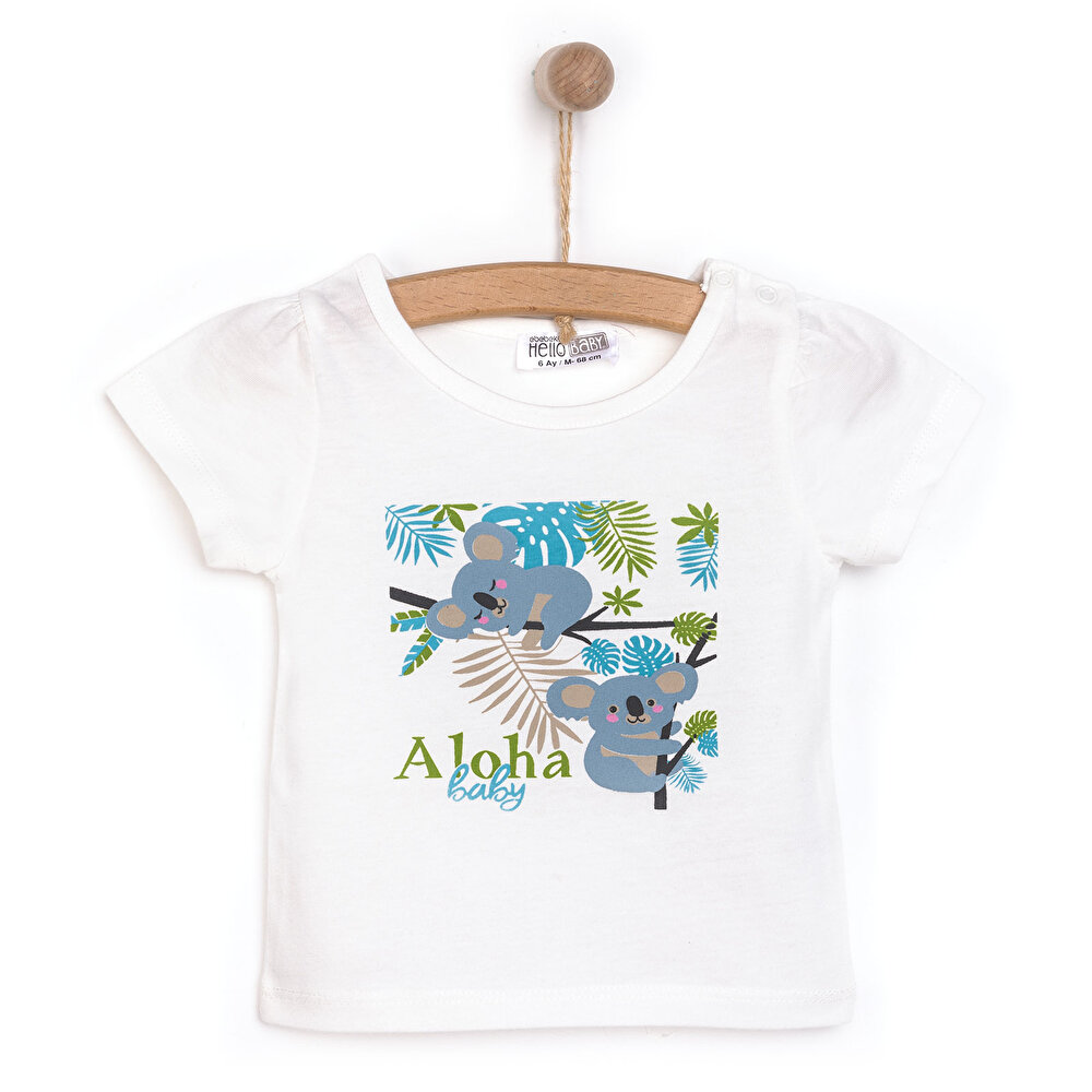 Basic Koala Baskılı  Tshirt Kız Bebek