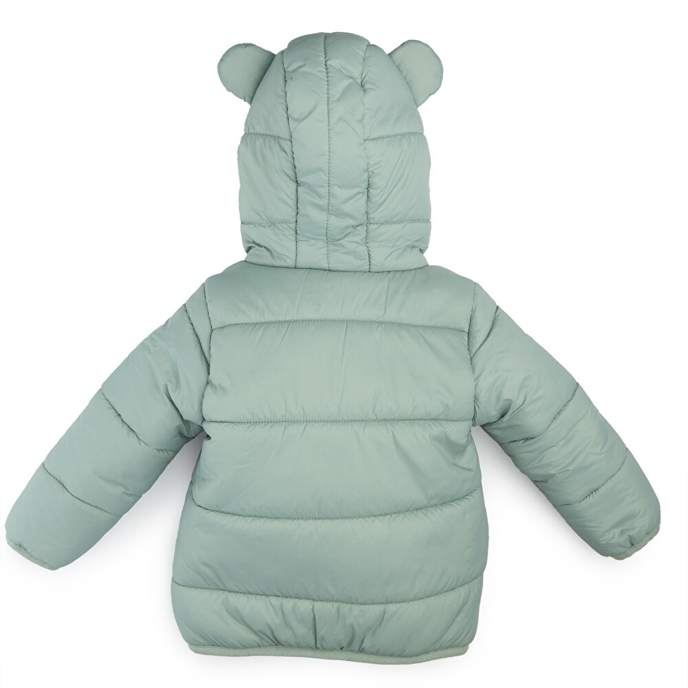 Basic Kulaklı Kapüşonlu Mont Kız Bebek